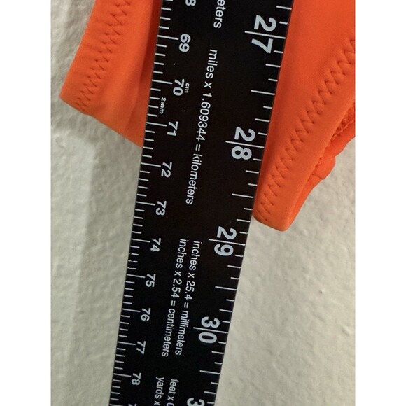 NWT Cupshe Orange &‎ White Bowknot One piece Swimsuit Womens Size L Beach Pool - Picture 9 of 11